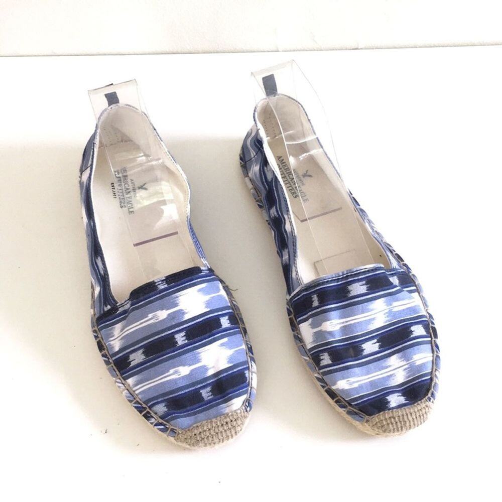American Eagle espadrilles size 10 blue Boho